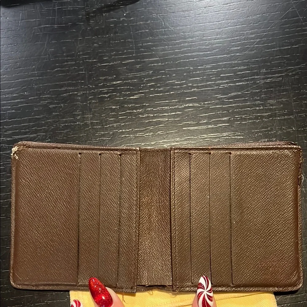 Louis Vuitton Brown Damier Ebene Checkered Wallet